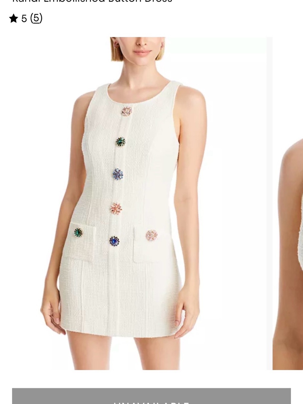 cinq a sept Ivory Textured Fabric Dress
